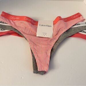 New Calvin Klein Modern cotton Thongs Multi Pack Medium